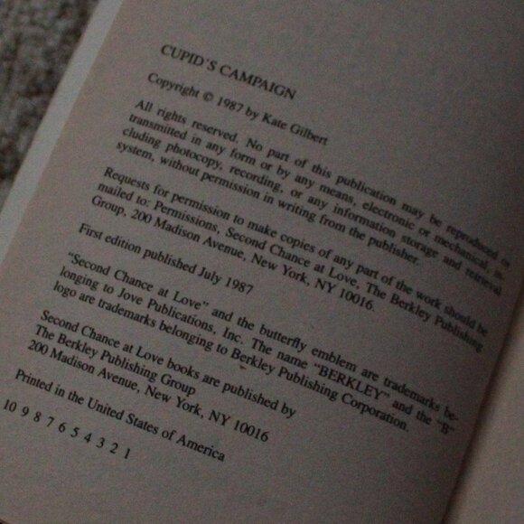 Vintage Second Chance at Love "Cupid's Campaign" Paperback Book - Picture 6 of 8